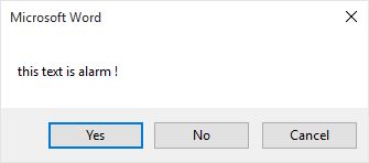 msgbox vba