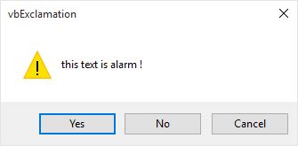 msgbox in vba excel