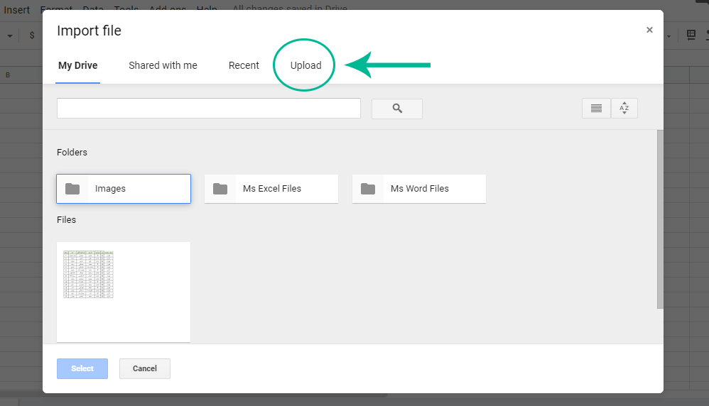 انتقال داده ها از اکسل به گوگل شیتس (Google Sheets)