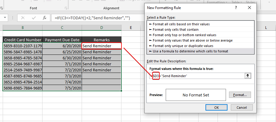 استفاده از ابزار Conditional Formatting در ایجاد آلارم(Notifications)