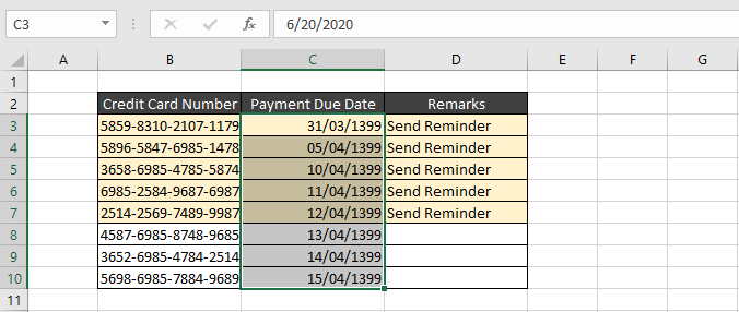 استفاده از ابزار Conditional Formatting در ایجاد آلارم(Notifications)