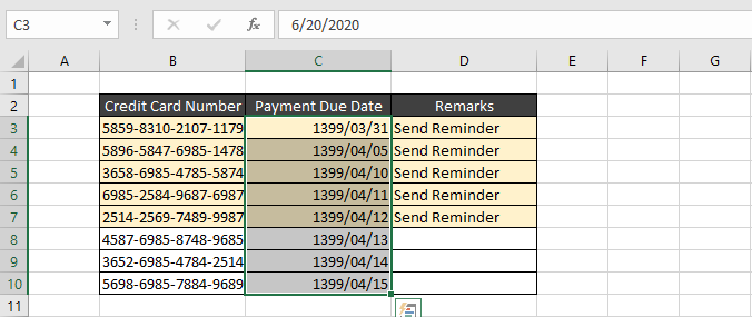 استفاده از ابزار Conditional Formatting در ایجاد آلارم(Notifications)